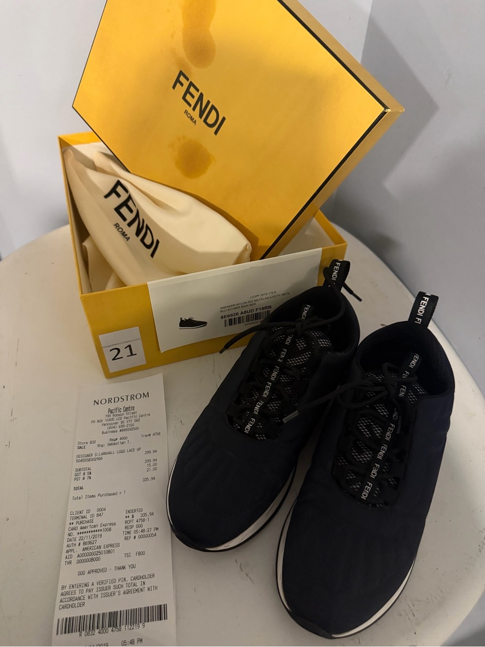 Fendi Men’s Black Low-Top Logo-Detail Sneakers